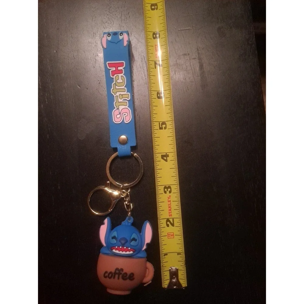 Disney Lilo & Stitch 3D PVC‎ Keychain Backpack Clip Keyring Pendant Wristlet